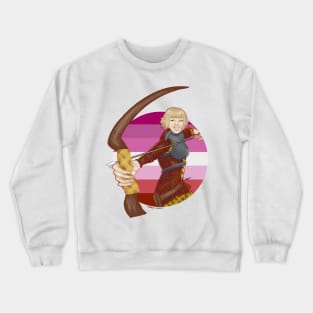 Sera and Lesbian Pride Flag Crewneck Sweatshirt